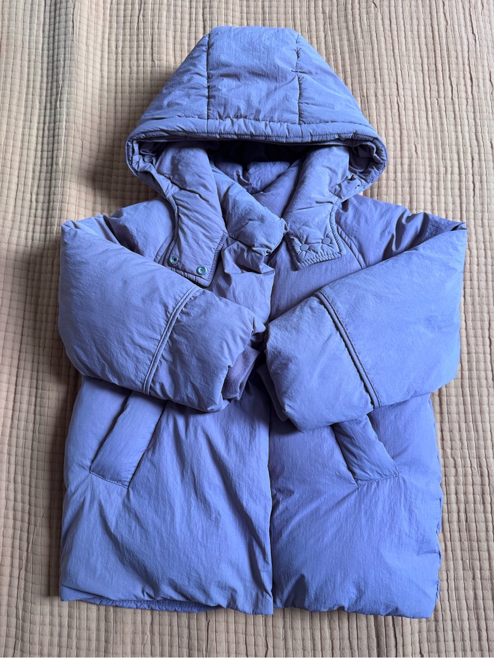 Women’s Light Purple Hooded Puffer Coat